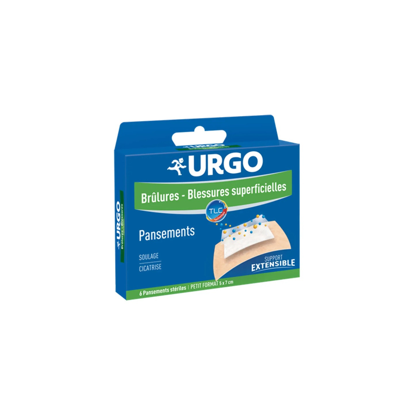 Urgo Pansements brûlures et blessures superficielles 2.7 × 4.5 cm - 6 pansements stériles