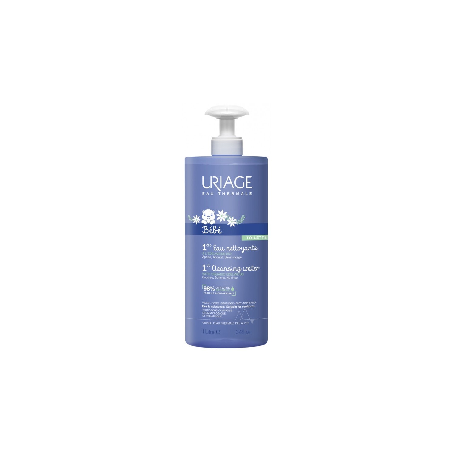 Uriage Bébé 1ère Eau nettoyante - 1L