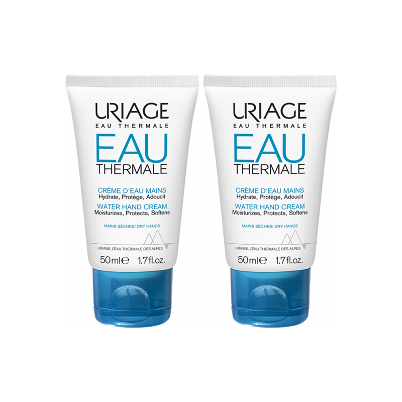 Pharmacie Bastille - Uriage Eau thermale crème d'eau mains lot de 2 x 50ml