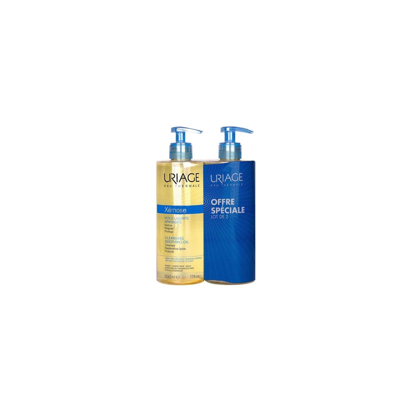 Uriage Xémose Huile lavante apaisante - 2 x 500ml