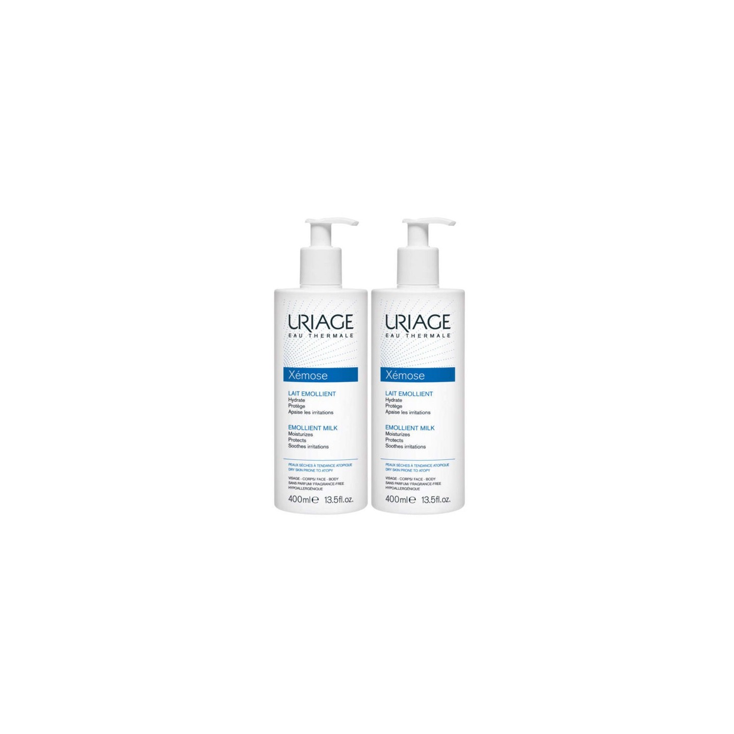 Uriage Xémose Lait emollient 2 x 400ml
