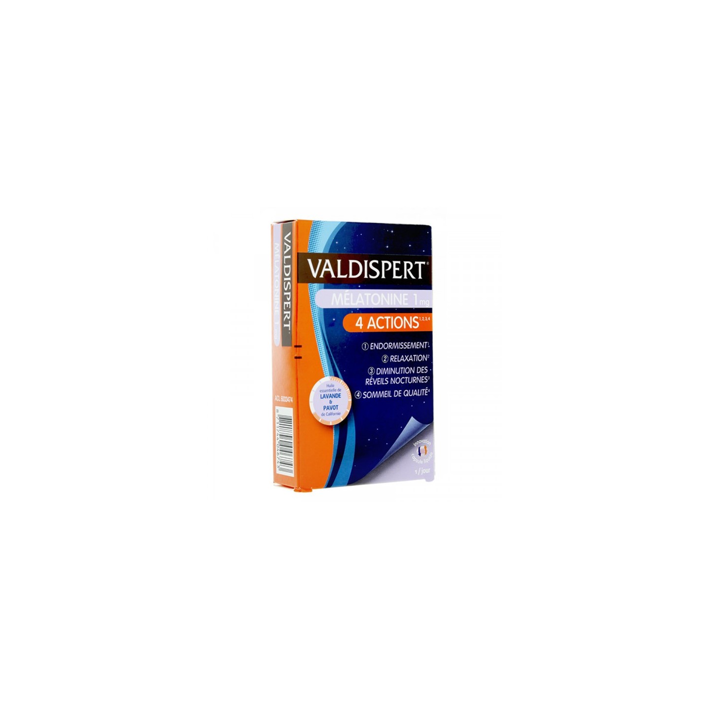 Valdispert mélatonine 1 mg 4 actions 30 capsules