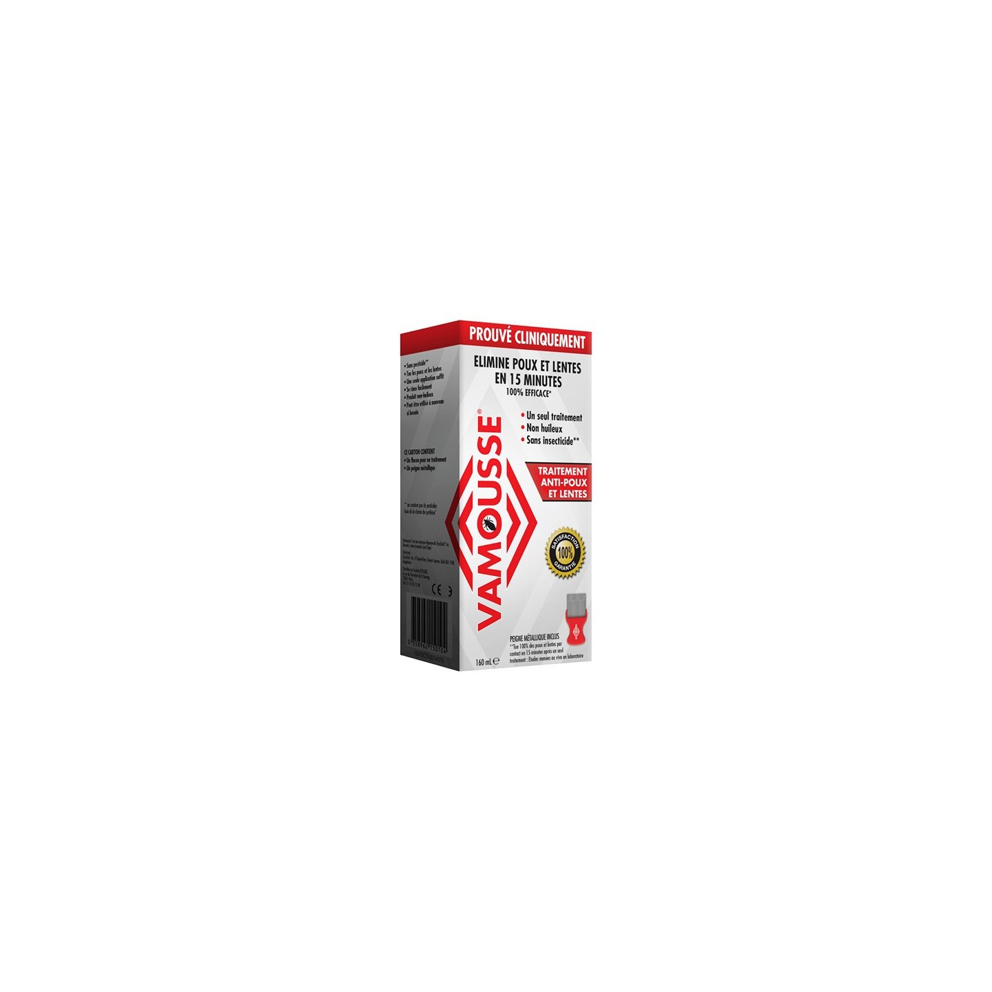 Vamousse Mousse anti-poux et lentes - 160ml