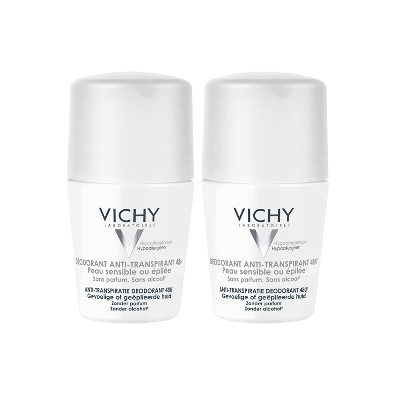 Pharmacie Bastille - Vichy déodorant anti-transpirant 48h peau sensible 2x50ml
