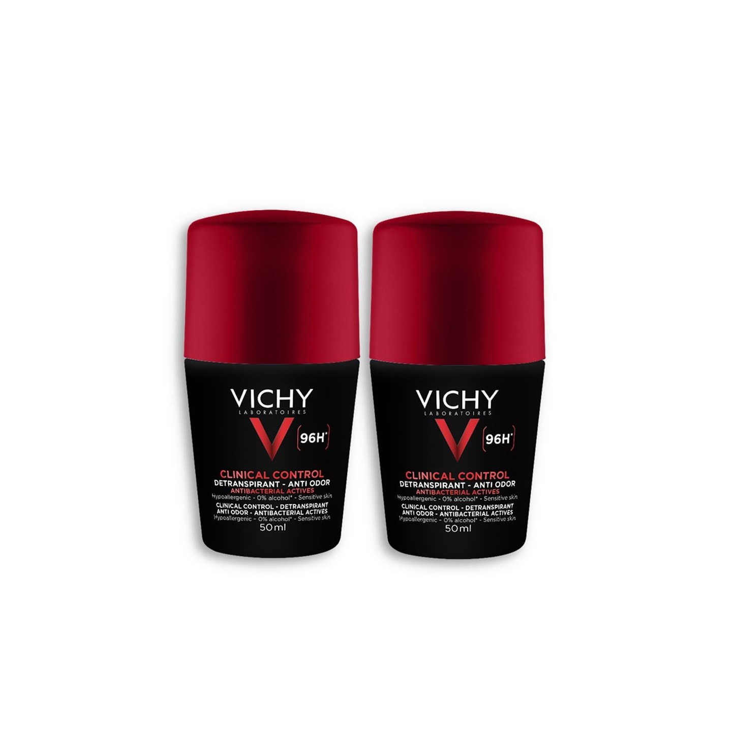 Vichy Homme Clinical Control Déodorant détranspirant anti-odeur 96h - 2x50ml