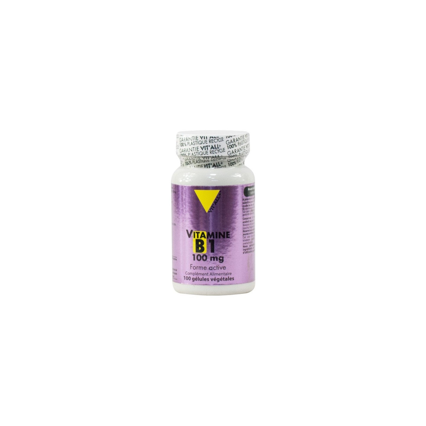 Vitall+ Vitamine B1 100mg - 100 gélules végétales