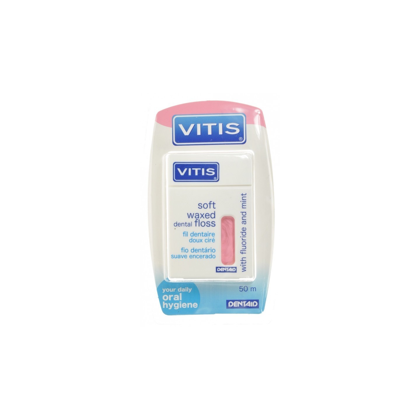 Vitis Dental Fil dentaire Floss Waxed Fluor Mint - 50m
