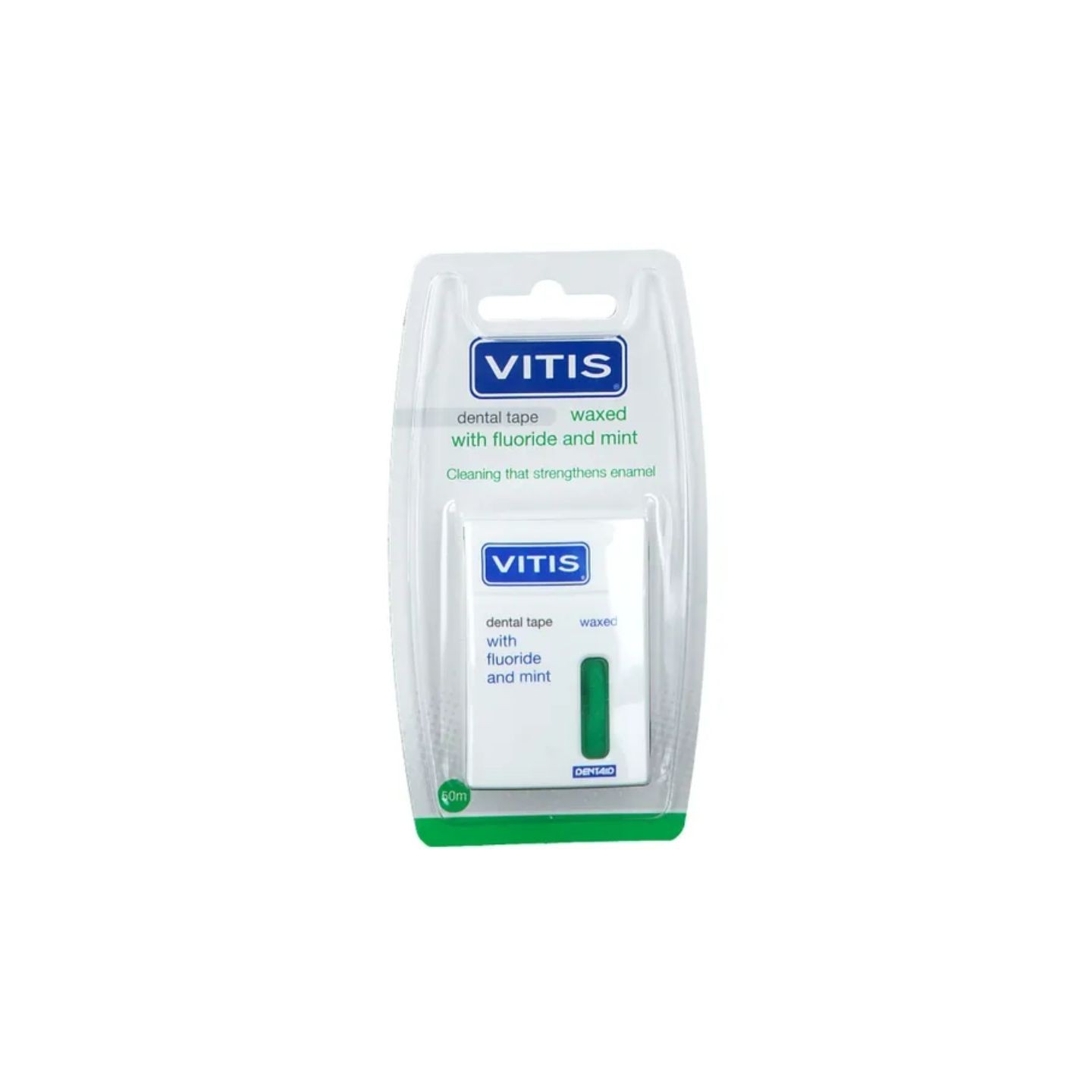 Vitis Dental Fil dentaire Tape Waxed Fluor Mint - 50m