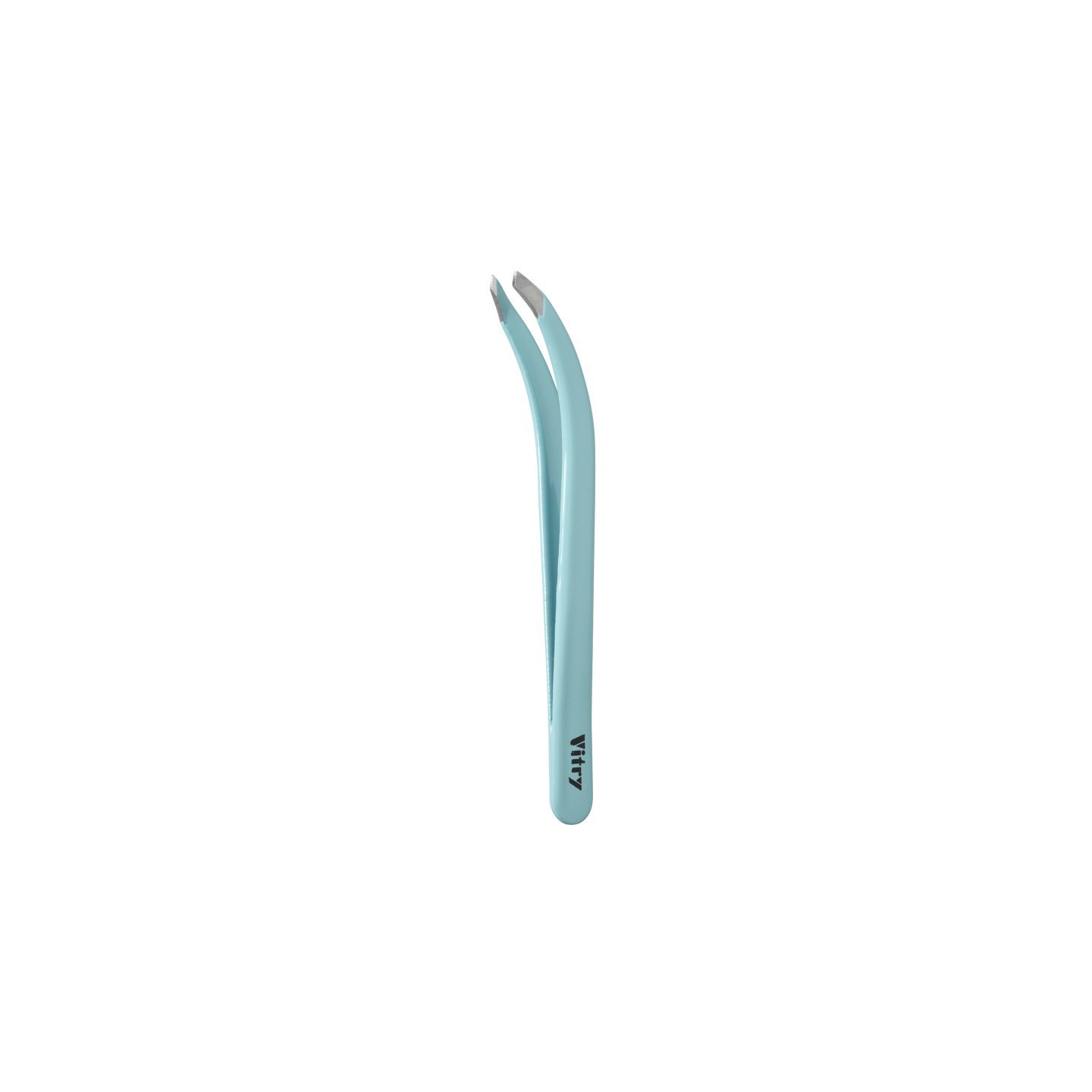 Vitry pince à épiler club mors crabe biais turquoise