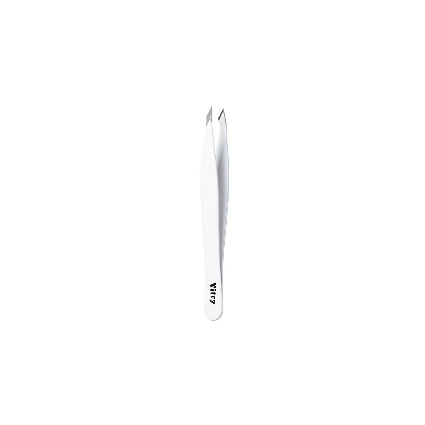 Vitry pince à épiler yatagan inox blanc
