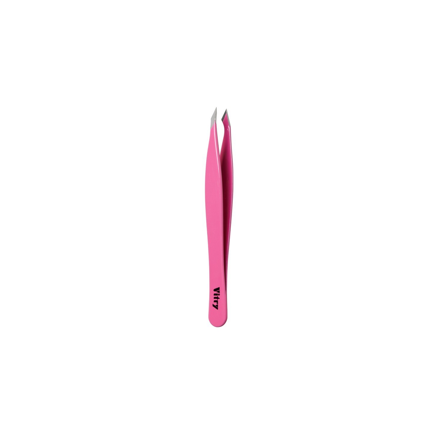 Vitry pince à épiler yatagan inox rose
