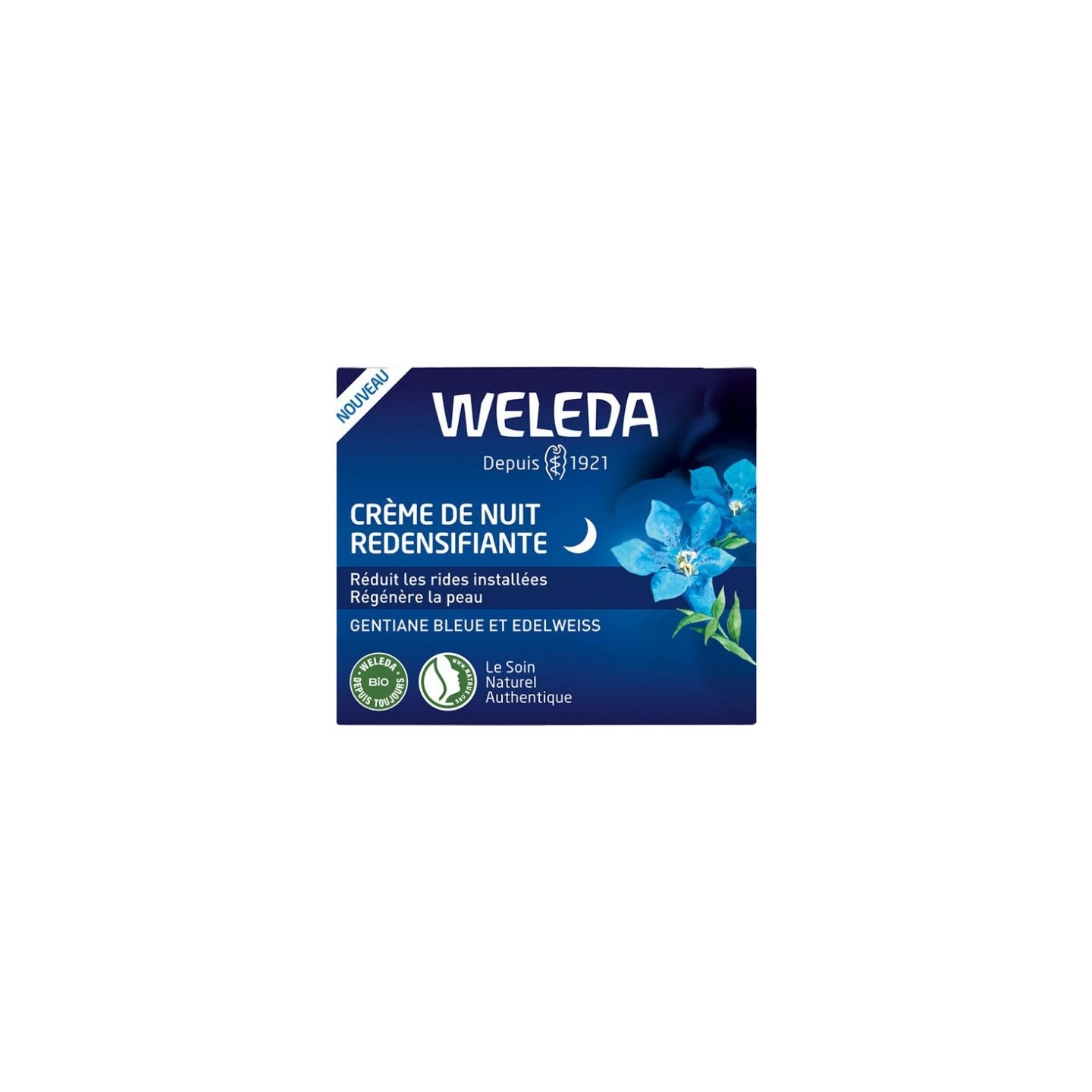 Weleda Crème de nuit redensifiante Gentiane Bleue et Edelweiss Bio - 40ml