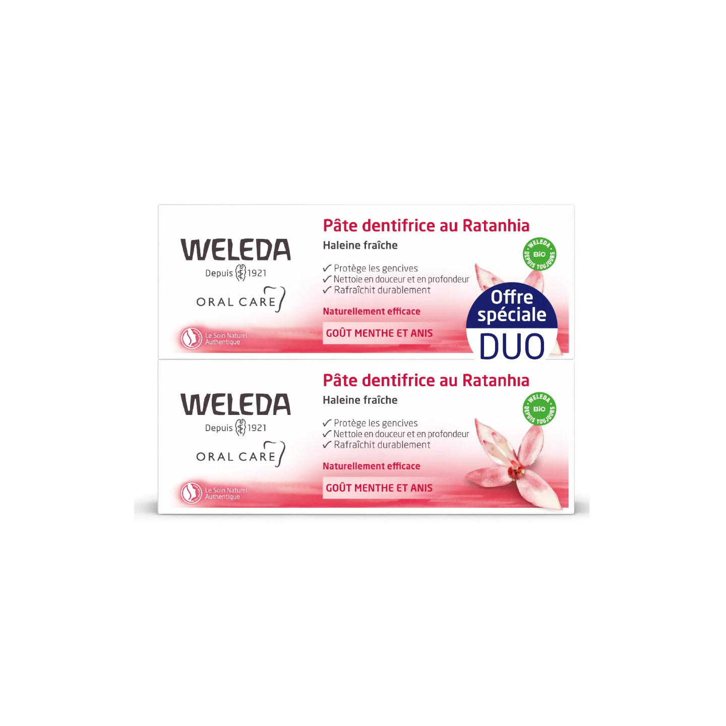 Weleda dentifrice ratanhia 75 ml duo