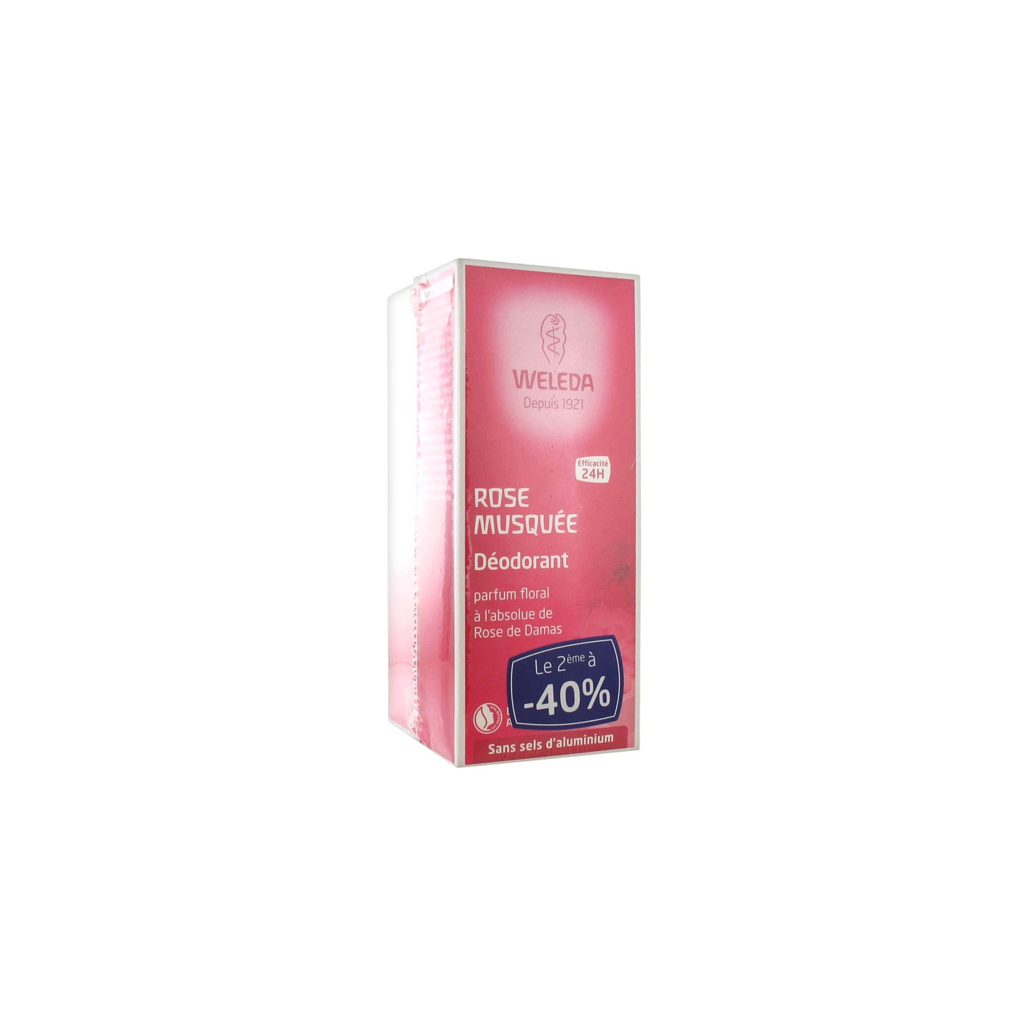 Weleda déodorant à la rose 100ml duo