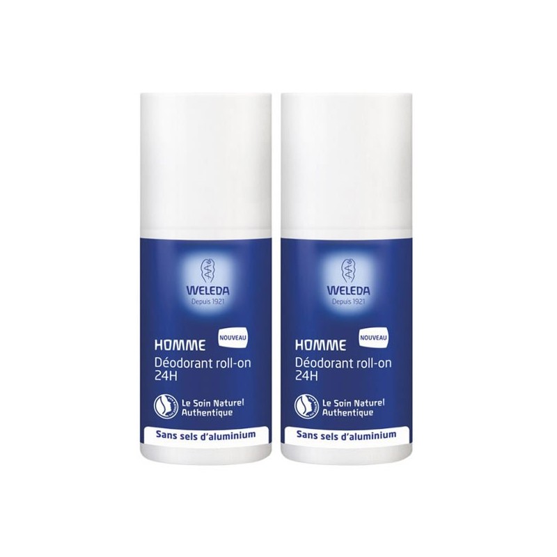 Pharmacie Bastille - Weleda déodorant homme roll-on 24h duo 50ml