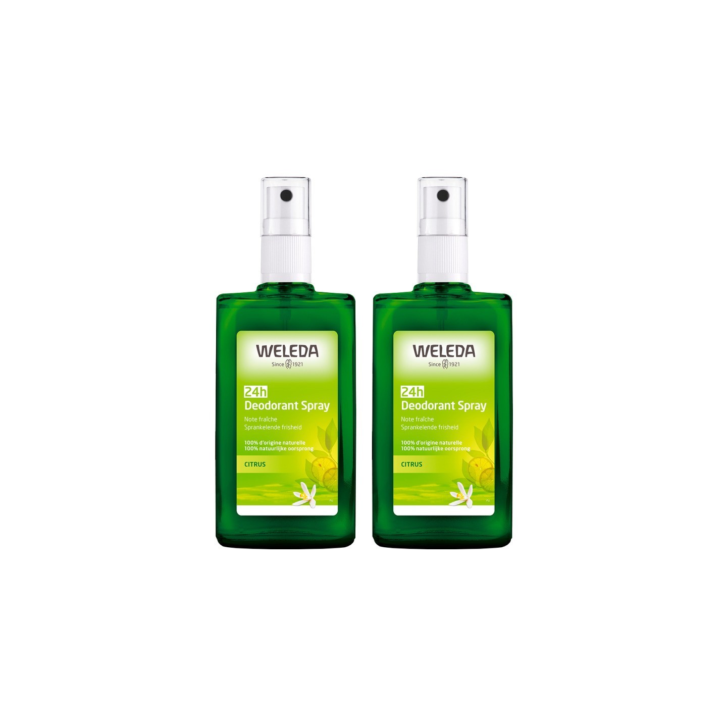 Weleda Déodorant spray au Citrus - Lot de 2 x 100ml