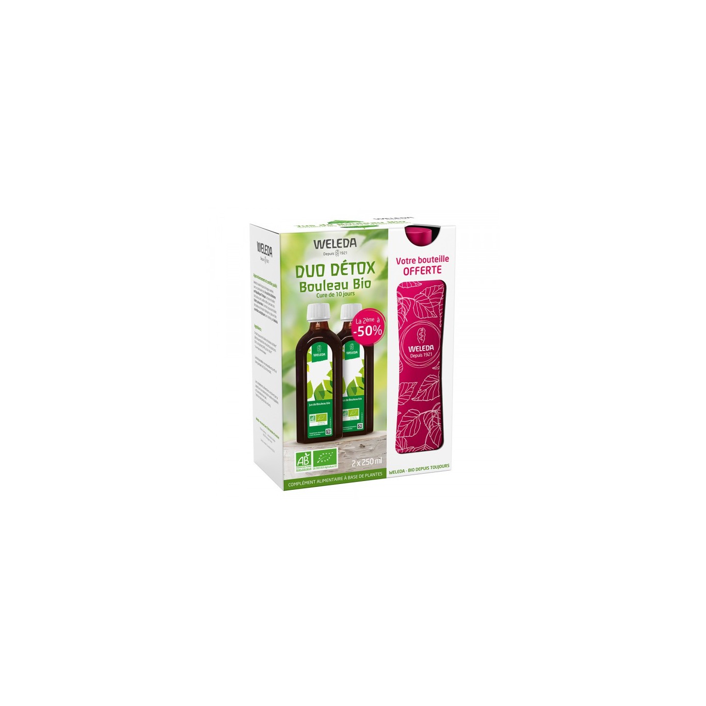 Weleda Jus de bouleau Bio + bouteille nomade offerte - Lot de 2 x 250ml