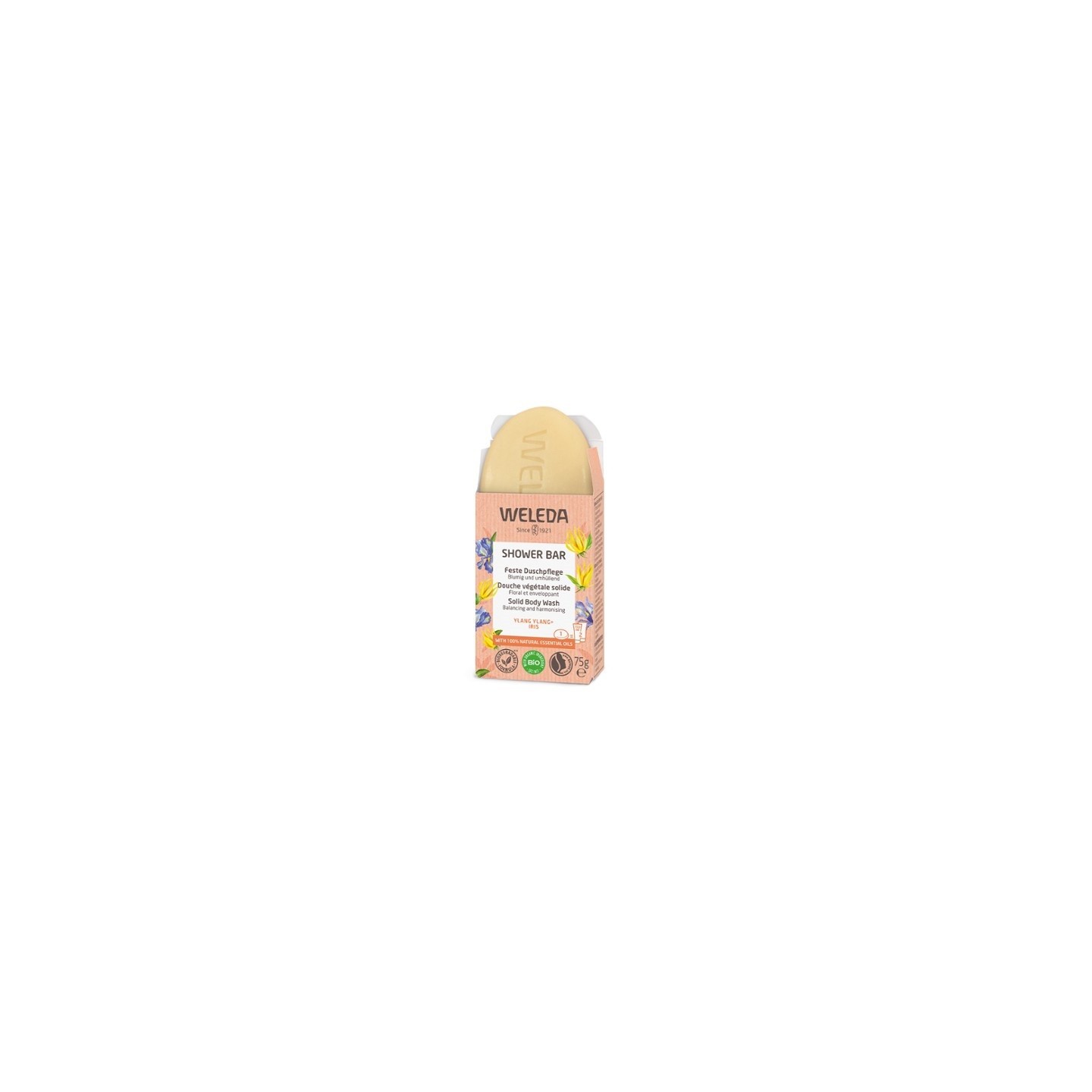 Weleda Savon douche végétale solide Ylang Ylang & Iris Bio - 75g