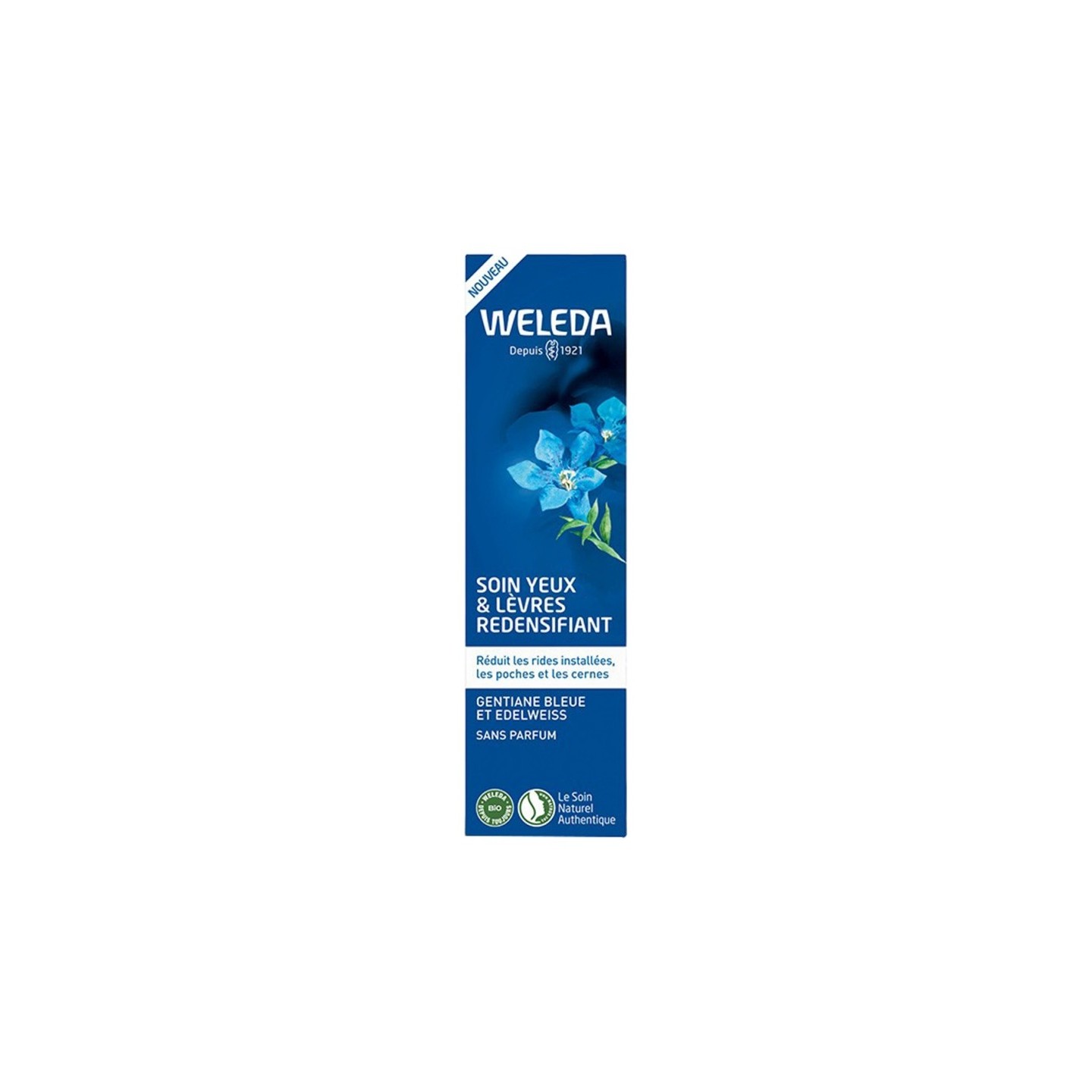 Weleda Soin yeux & lèvres redensifiant Gentiane Bleue et Edelweiss Bio - 10ml
