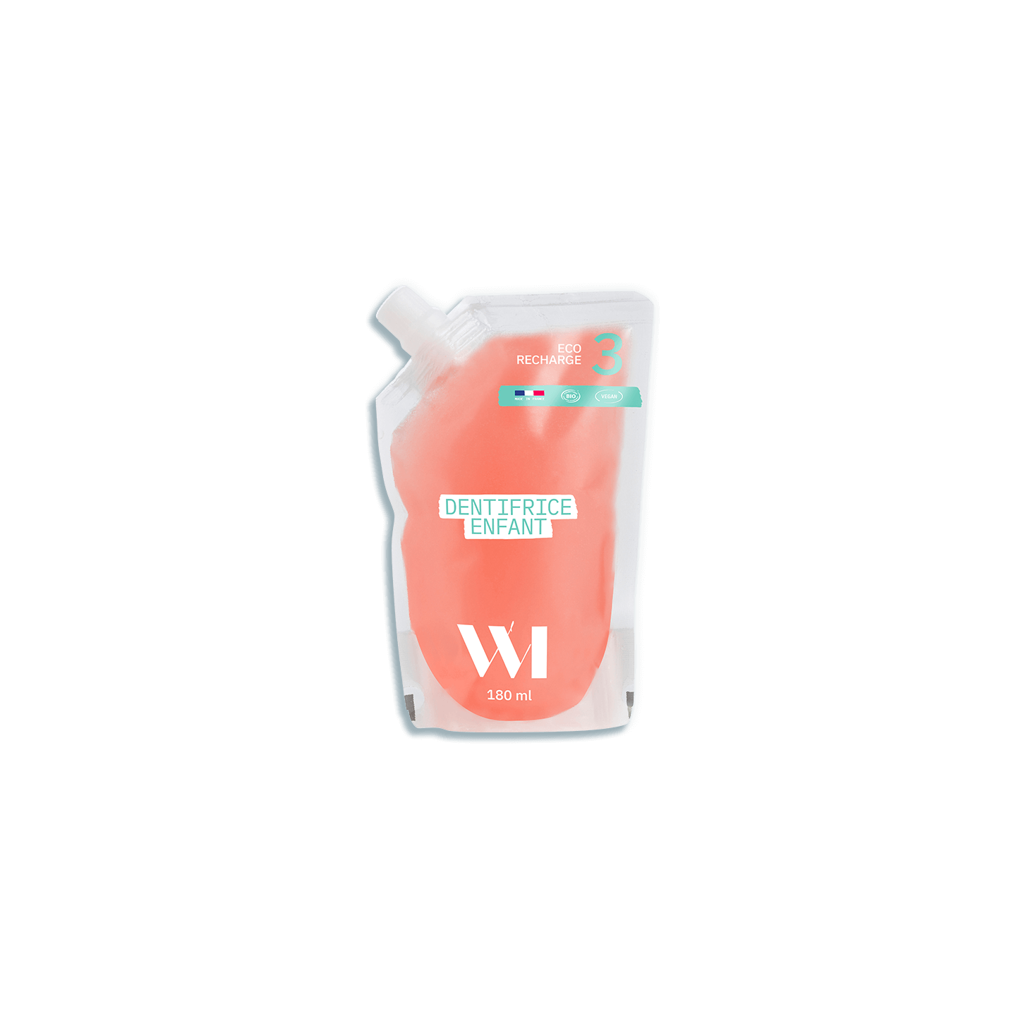 WhatMatters Dentifrice enfant au fluor fruits rouges - Recharge 180ml