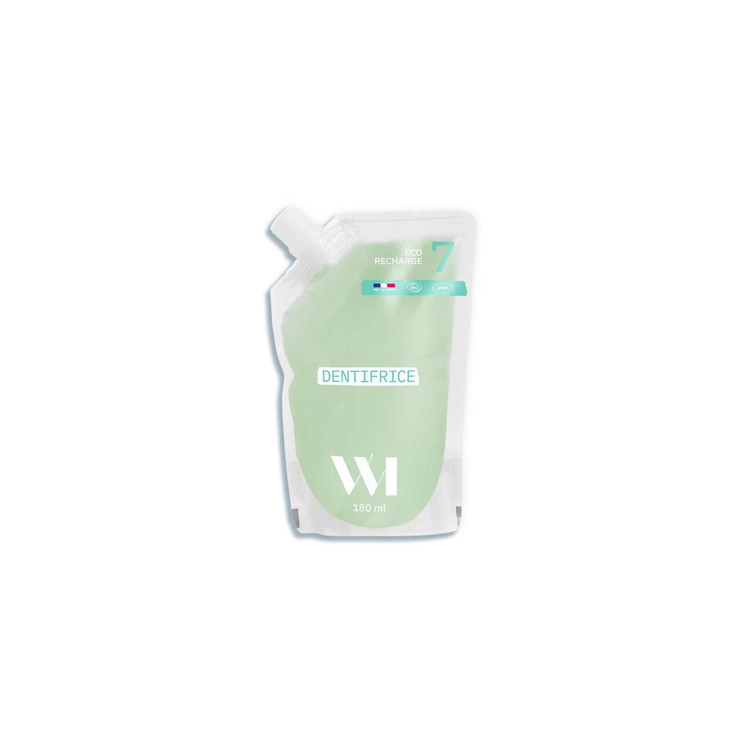 WhatMatters Dentifrice menthe adulte et enfant + 7 ans - Recharge 180ml