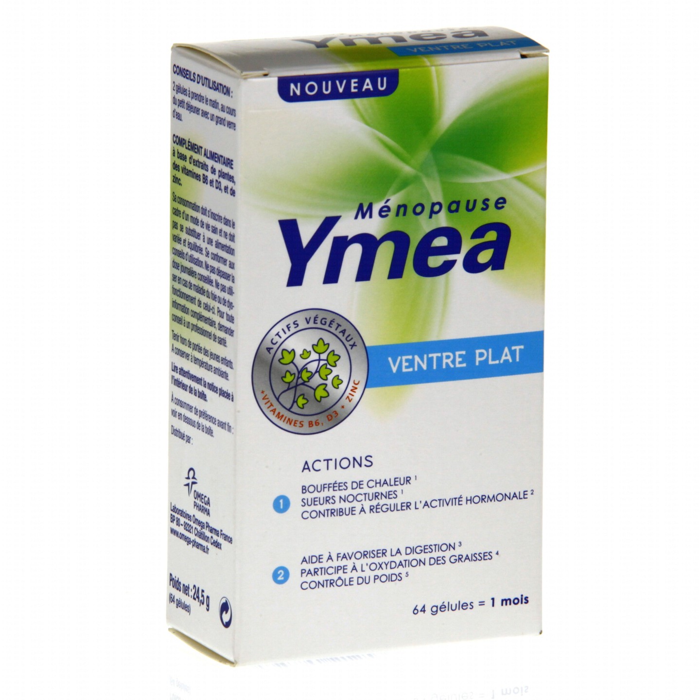 Ymea Ventre plat cure 1 mois 64 gelules