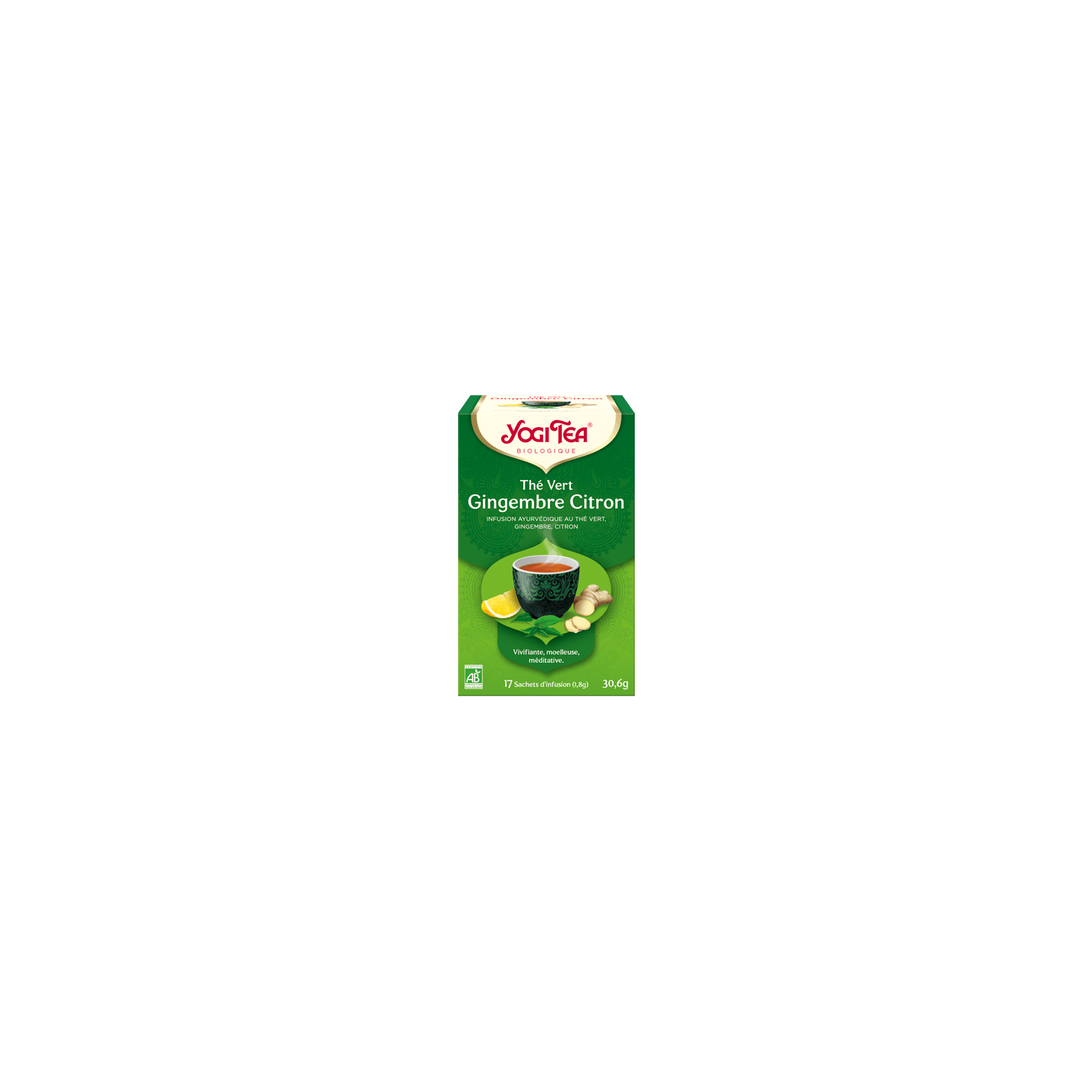Yogi Tea Infusion Bio Thé Vert Gingembre Citron - 17 sachets