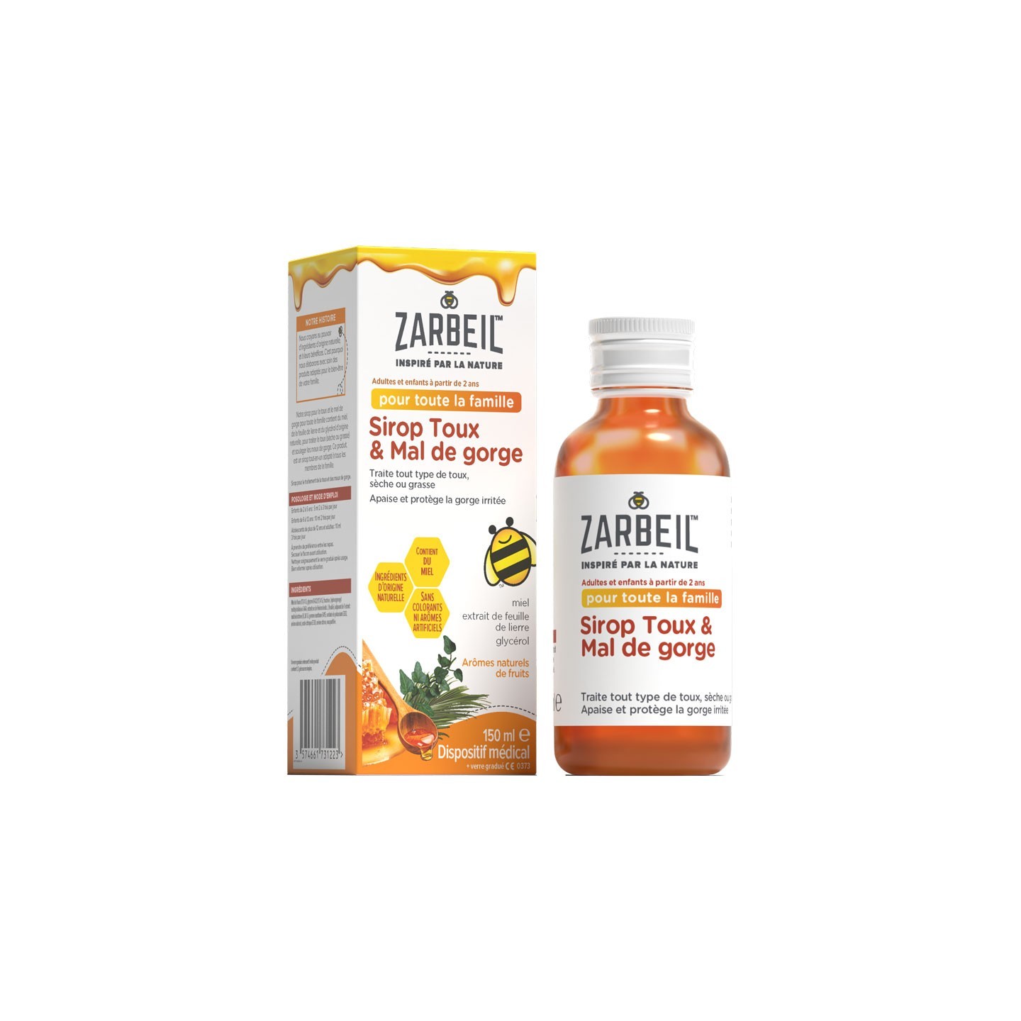 Zarbeil Sirop toux et mal de gorge enfant - 150ml