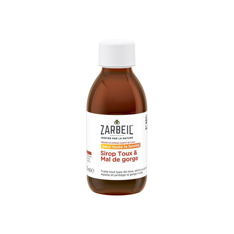 Pharmacie Bastille - Zarbeil Sirop toux & mal de gorge 150ml